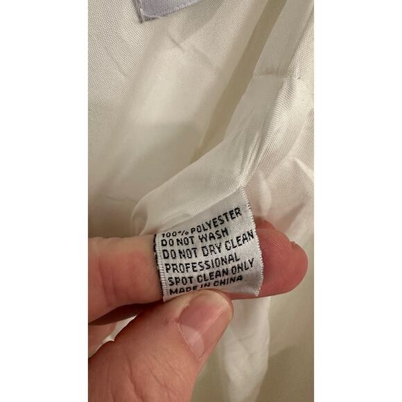 IEENA Mac Duggal Classic A-Line V-Neck Ballgown White Sz 10 - Picture 13 of 15